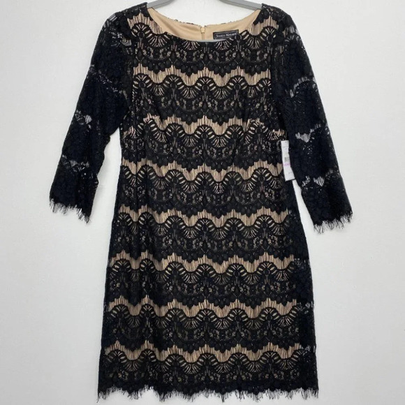 Jessica Howard Nwt Women’s 6 Lace Midi Dress 3/4 S - Picture 1 of 6